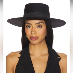 Lack of Color Black Sierra Boater Hat Medium